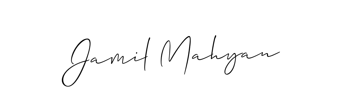 How to make Jamil Mahyan signature? Allison_Script is a professional autograph style. Create handwritten signature for Jamil Mahyan name. Jamil Mahyan signature style 2 images and pictures png