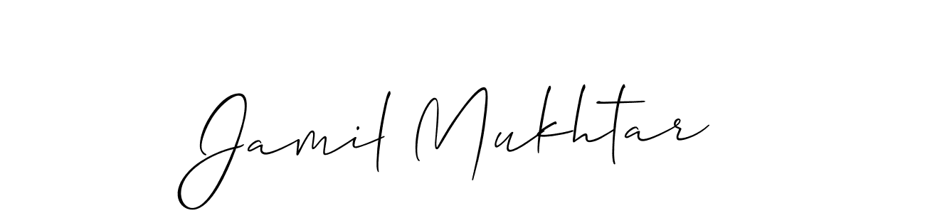 if you are searching for the best signature style for your name Jamil Mukhtar. so please give up your signature search. here we have designed multiple signature styles  using Allison_Script. Jamil Mukhtar signature style 2 images and pictures png