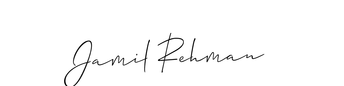 Also You can easily find your signature by using the search form. We will create Jamil Rehman name handwritten signature images for you free of cost using Allison_Script sign style. Jamil Rehman signature style 2 images and pictures png
