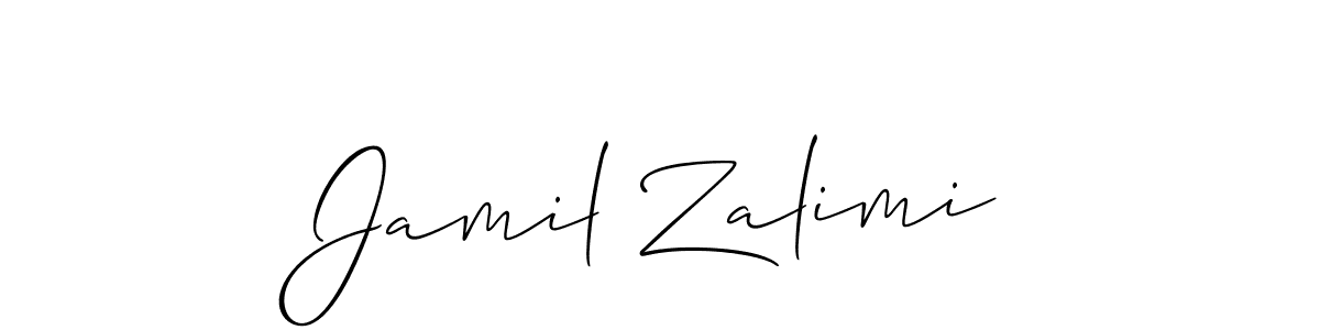 Allison_Script is a professional signature style that is perfect for those who want to add a touch of class to their signature. It is also a great choice for those who want to make their signature more unique. Get Jamil Zalimi name to fancy signature for free. Jamil Zalimi signature style 2 images and pictures png