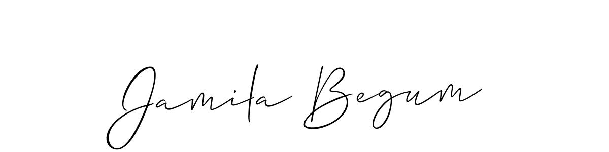Allison_Script is a professional signature style that is perfect for those who want to add a touch of class to their signature. It is also a great choice for those who want to make their signature more unique. Get Jamila Begum name to fancy signature for free. Jamila Begum signature style 2 images and pictures png