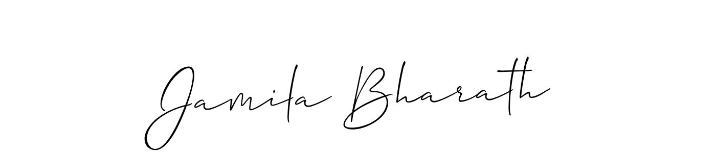 Check out images of Autograph of Jamila Bharath name. Actor Jamila Bharath Signature Style. Allison_Script is a professional sign style online. Jamila Bharath signature style 2 images and pictures png