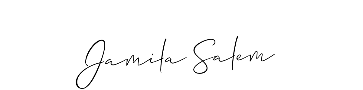 Allison_Script is a professional signature style that is perfect for those who want to add a touch of class to their signature. It is also a great choice for those who want to make their signature more unique. Get Jamila Salem name to fancy signature for free. Jamila Salem signature style 2 images and pictures png