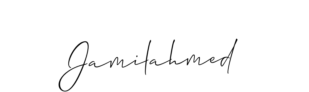 if you are searching for the best signature style for your name Jamilahmed. so please give up your signature search. here we have designed multiple signature styles  using Allison_Script. Jamilahmed signature style 2 images and pictures png