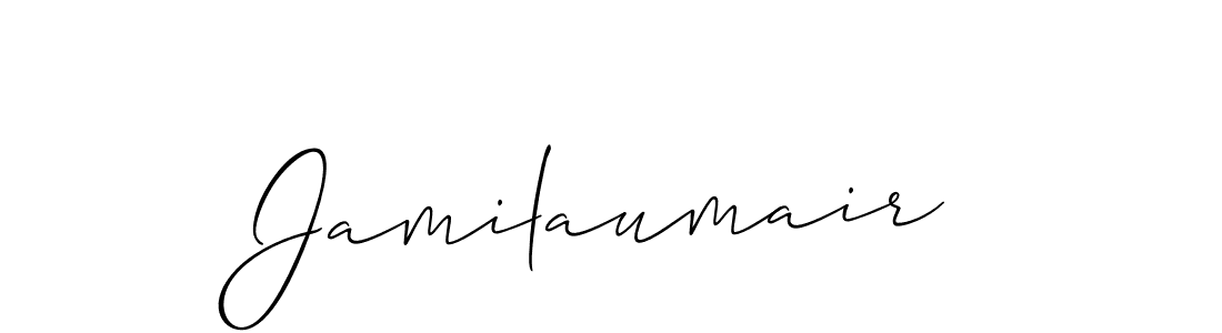 Create a beautiful signature design for name Jamilaumair. With this signature (Allison_Script) fonts, you can make a handwritten signature for free. Jamilaumair signature style 2 images and pictures png