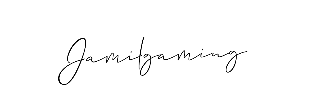 Design your own signature with our free online signature maker. With this signature software, you can create a handwritten (Allison_Script) signature for name Jamilgaming. Jamilgaming signature style 2 images and pictures png