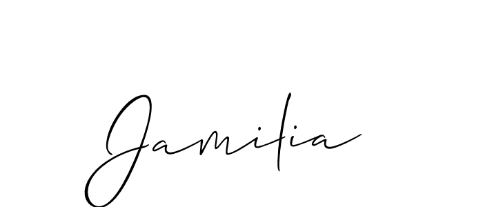 Also You can easily find your signature by using the search form. We will create Jamilia name handwritten signature images for you free of cost using Allison_Script sign style. Jamilia signature style 2 images and pictures png