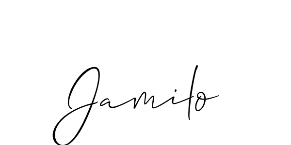 How to make Jamilo signature? Allison_Script is a professional autograph style. Create handwritten signature for Jamilo name. Jamilo signature style 2 images and pictures png