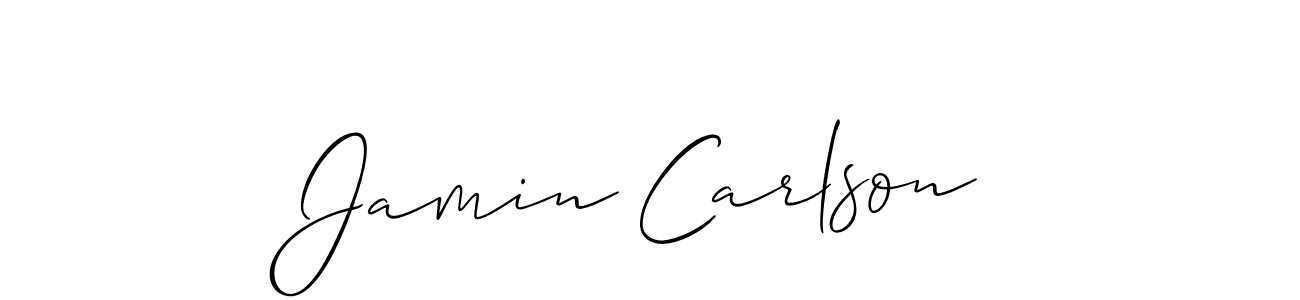 if you are searching for the best signature style for your name Jamin Carlson. so please give up your signature search. here we have designed multiple signature styles  using Allison_Script. Jamin Carlson signature style 2 images and pictures png