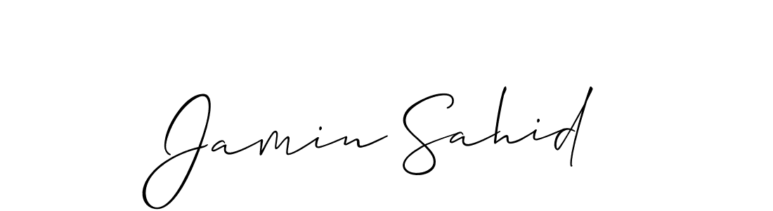 Also You can easily find your signature by using the search form. We will create Jamin Sahid name handwritten signature images for you free of cost using Allison_Script sign style. Jamin Sahid signature style 2 images and pictures png