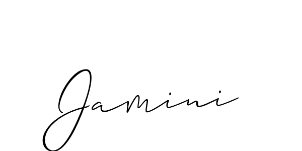 Design your own signature with our free online signature maker. With this signature software, you can create a handwritten (Allison_Script) signature for name Jamini. Jamini signature style 2 images and pictures png