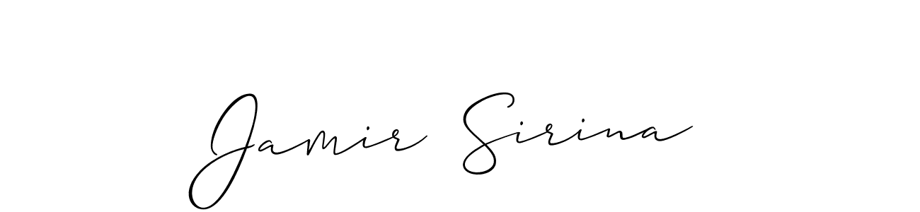 Jamir  Sirina stylish signature style. Best Handwritten Sign (Allison_Script) for my name. Handwritten Signature Collection Ideas for my name Jamir  Sirina. Jamir  Sirina signature style 2 images and pictures png