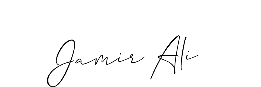 Jamir Ali stylish signature style. Best Handwritten Sign (Allison_Script) for my name. Handwritten Signature Collection Ideas for my name Jamir Ali. Jamir Ali signature style 2 images and pictures png