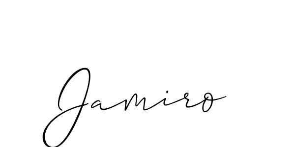 It looks lik you need a new signature style for name Jamiro. Design unique handwritten (Allison_Script) signature with our free signature maker in just a few clicks. Jamiro signature style 2 images and pictures png