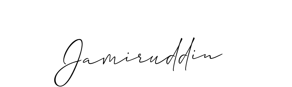 How to make Jamiruddin signature? Allison_Script is a professional autograph style. Create handwritten signature for Jamiruddin name. Jamiruddin signature style 2 images and pictures png