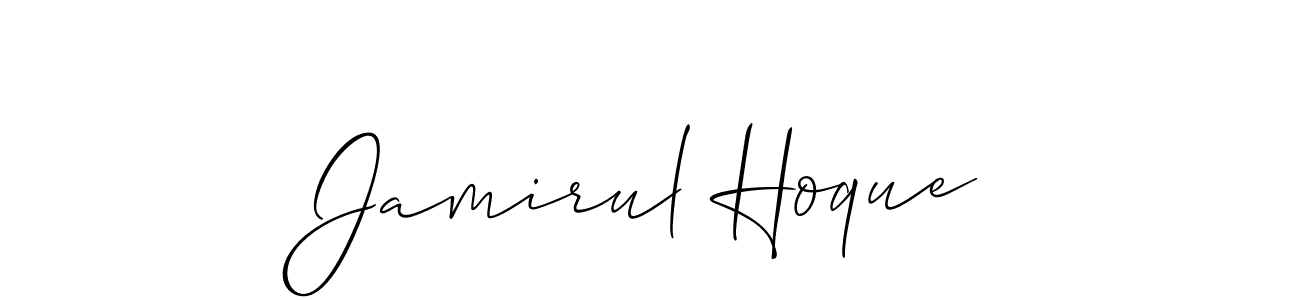 You should practise on your own different ways (Allison_Script) to write your name (Jamirul Hoque) in signature. don't let someone else do it for you. Jamirul Hoque signature style 2 images and pictures png