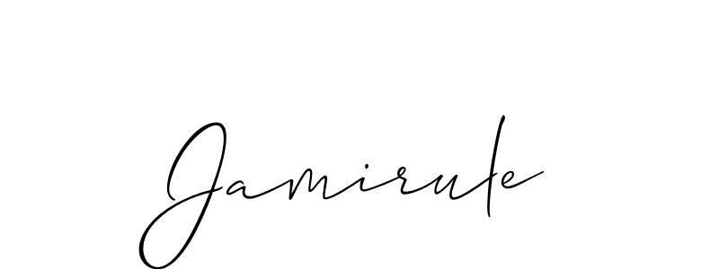 Create a beautiful signature design for name Jamirule. With this signature (Allison_Script) fonts, you can make a handwritten signature for free. Jamirule signature style 2 images and pictures png