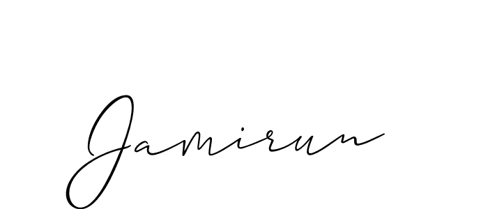 You can use this online signature creator to create a handwritten signature for the name Jamirun. This is the best online autograph maker. Jamirun signature style 2 images and pictures png