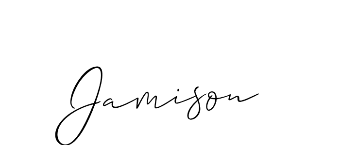 You should practise on your own different ways (Allison_Script) to write your name (Jamison) in signature. don't let someone else do it for you. Jamison signature style 2 images and pictures png