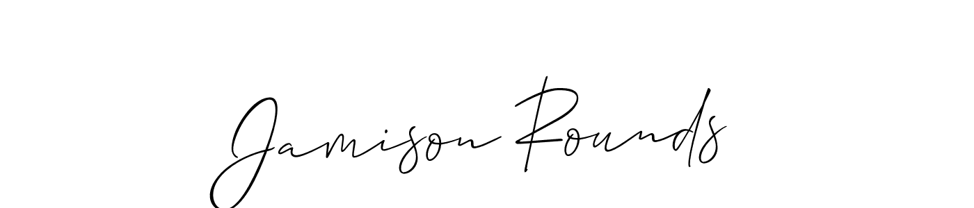 Create a beautiful signature design for name Jamison Rounds. With this signature (Allison_Script) fonts, you can make a handwritten signature for free. Jamison Rounds signature style 2 images and pictures png