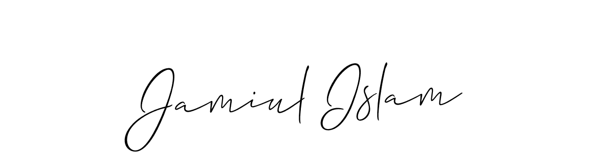 Use a signature maker to create a handwritten signature online. With this signature software, you can design (Allison_Script) your own signature for name Jamiul Islam. Jamiul Islam signature style 2 images and pictures png