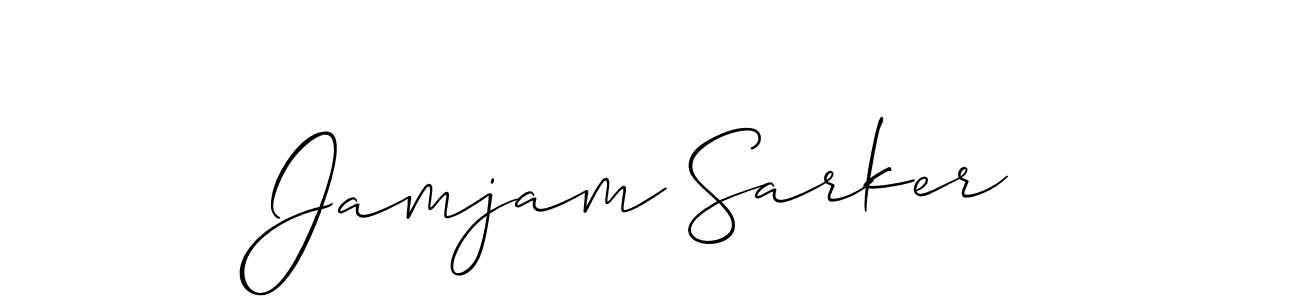 Create a beautiful signature design for name Jamjam Sarker. With this signature (Allison_Script) fonts, you can make a handwritten signature for free. Jamjam Sarker signature style 2 images and pictures png