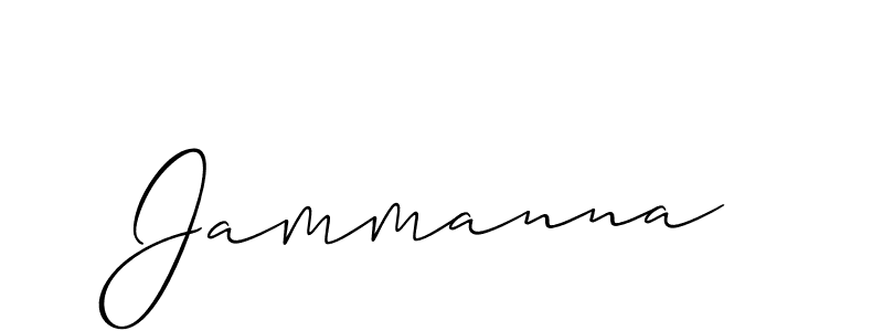 Make a beautiful signature design for name Jammanna. With this signature (Allison_Script) style, you can create a handwritten signature for free. Jammanna signature style 2 images and pictures png