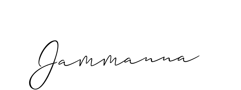 Make a beautiful signature design for name Jammanna. With this signature (Allison_Script) style, you can create a handwritten signature for free. Jammanna signature style 2 images and pictures png