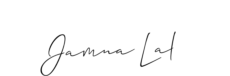 Make a beautiful signature design for name Jamna Lal. With this signature (Allison_Script) style, you can create a handwritten signature for free. Jamna Lal signature style 2 images and pictures png