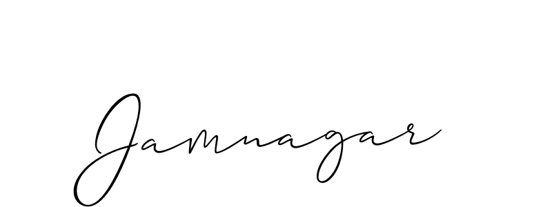 Create a beautiful signature design for name Jamnagar. With this signature (Allison_Script) fonts, you can make a handwritten signature for free. Jamnagar signature style 2 images and pictures png