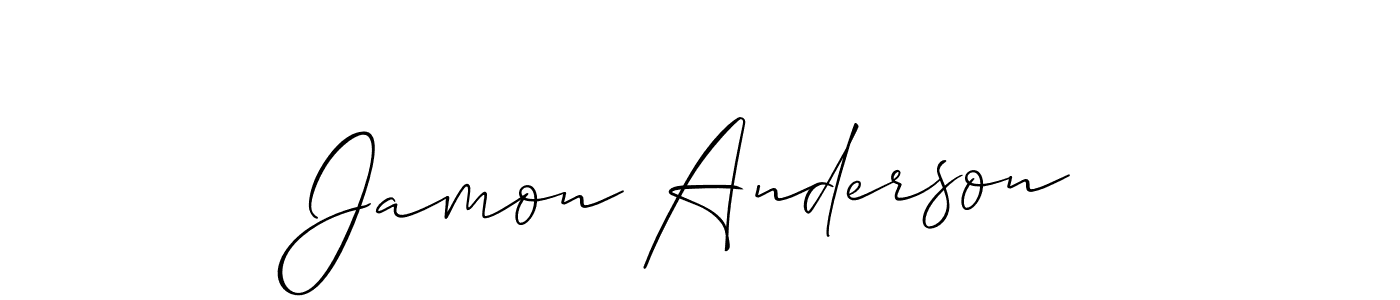Also we have Jamon Anderson name is the best signature style. Create professional handwritten signature collection using Allison_Script autograph style. Jamon Anderson signature style 2 images and pictures png