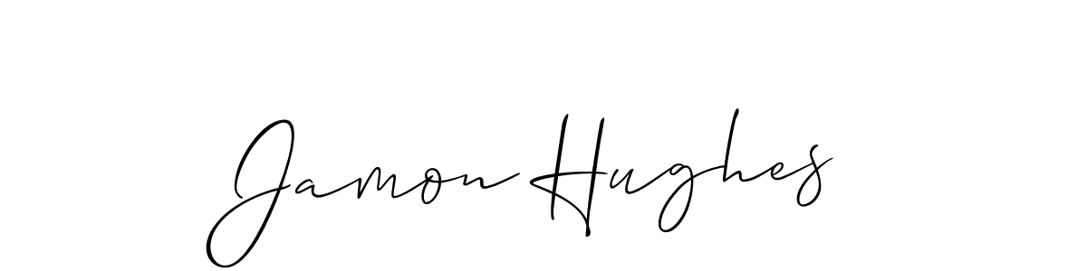 You can use this online signature creator to create a handwritten signature for the name Jamon Hughes. This is the best online autograph maker. Jamon Hughes signature style 2 images and pictures png