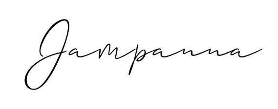 Use a signature maker to create a handwritten signature online. With this signature software, you can design (Allison_Script) your own signature for name Jampanna. Jampanna signature style 2 images and pictures png