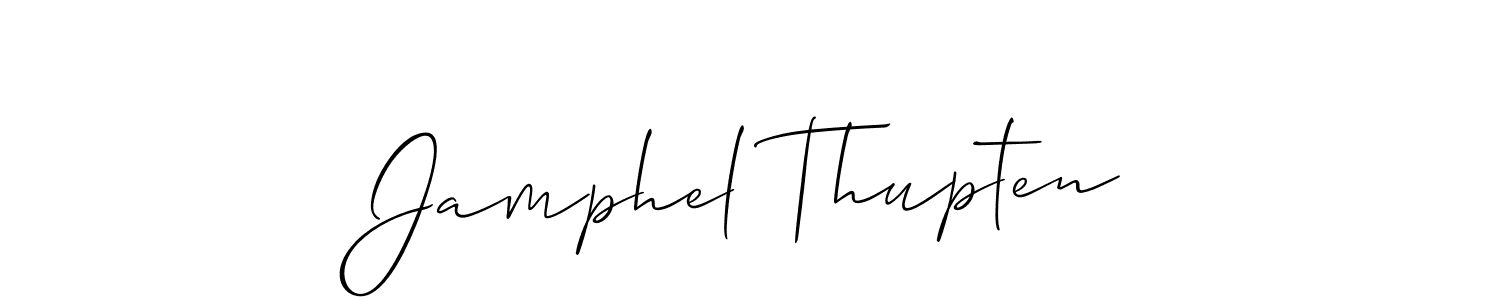 This is the best signature style for the Jamphel Thupten name. Also you like these signature font (Allison_Script). Mix name signature. Jamphel Thupten signature style 2 images and pictures png