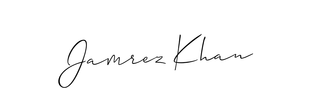 How to make Jamrez Khan signature? Allison_Script is a professional autograph style. Create handwritten signature for Jamrez Khan name. Jamrez Khan signature style 2 images and pictures png
