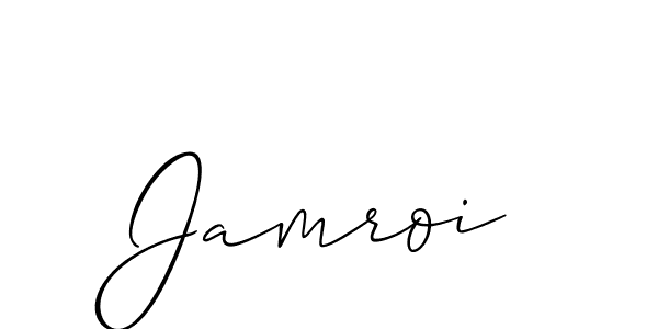 It looks lik you need a new signature style for name Jamroi. Design unique handwritten (Allison_Script) signature with our free signature maker in just a few clicks. Jamroi signature style 2 images and pictures png