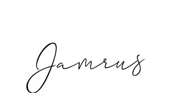 How to Draw Jamrus signature style? Allison_Script is a latest design signature styles for name Jamrus. Jamrus signature style 2 images and pictures png