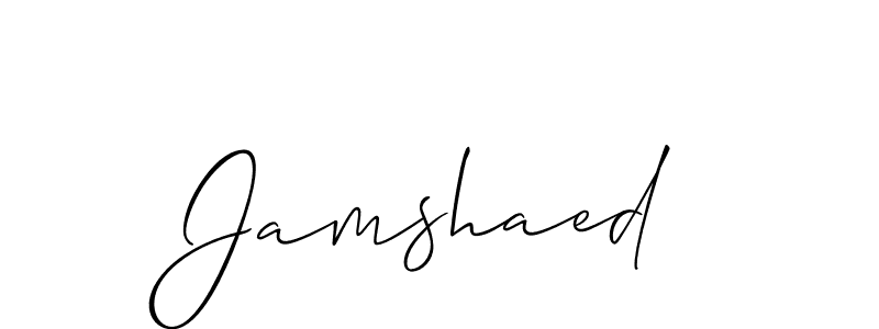 How to make Jamshaed signature? Allison_Script is a professional autograph style. Create handwritten signature for Jamshaed name. Jamshaed signature style 2 images and pictures png