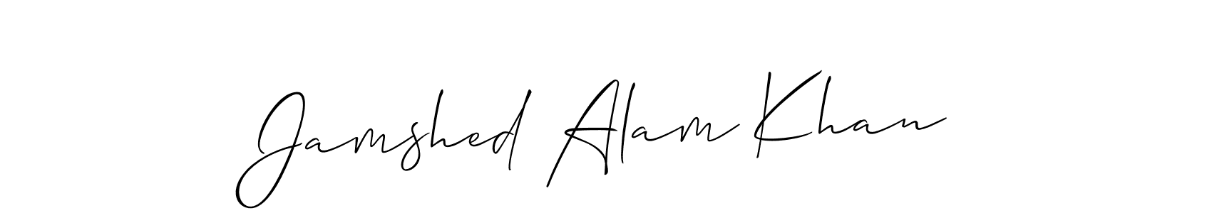 Use a signature maker to create a handwritten signature online. With this signature software, you can design (Allison_Script) your own signature for name Jamshed Alam Khan. Jamshed Alam Khan signature style 2 images and pictures png
