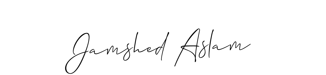 How to Draw Jamshed Aslam signature style? Allison_Script is a latest design signature styles for name Jamshed Aslam. Jamshed Aslam signature style 2 images and pictures png