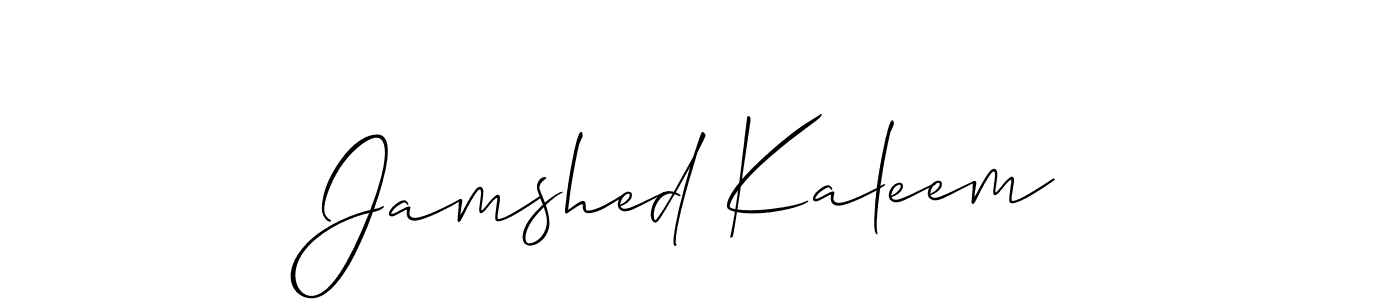Also we have Jamshed Kaleem name is the best signature style. Create professional handwritten signature collection using Allison_Script autograph style. Jamshed Kaleem signature style 2 images and pictures png