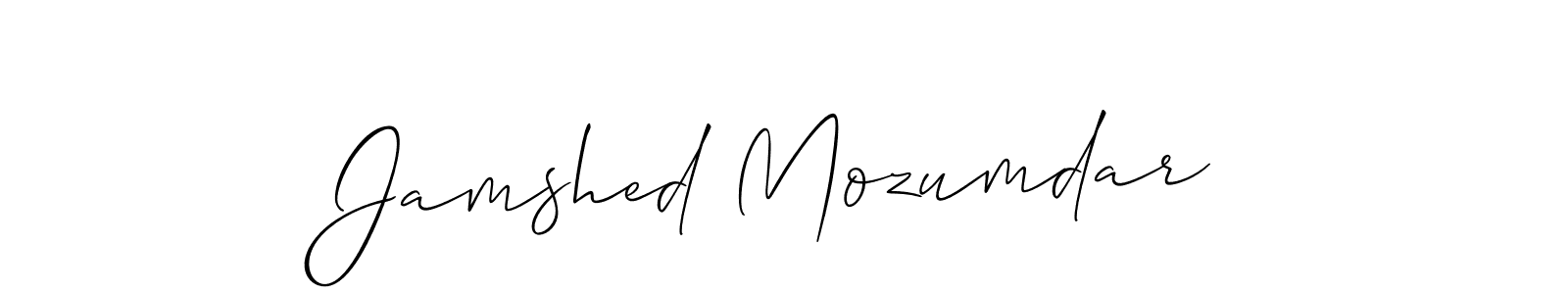 Make a beautiful signature design for name Jamshed Mozumdar. With this signature (Allison_Script) style, you can create a handwritten signature for free. Jamshed Mozumdar signature style 2 images and pictures png