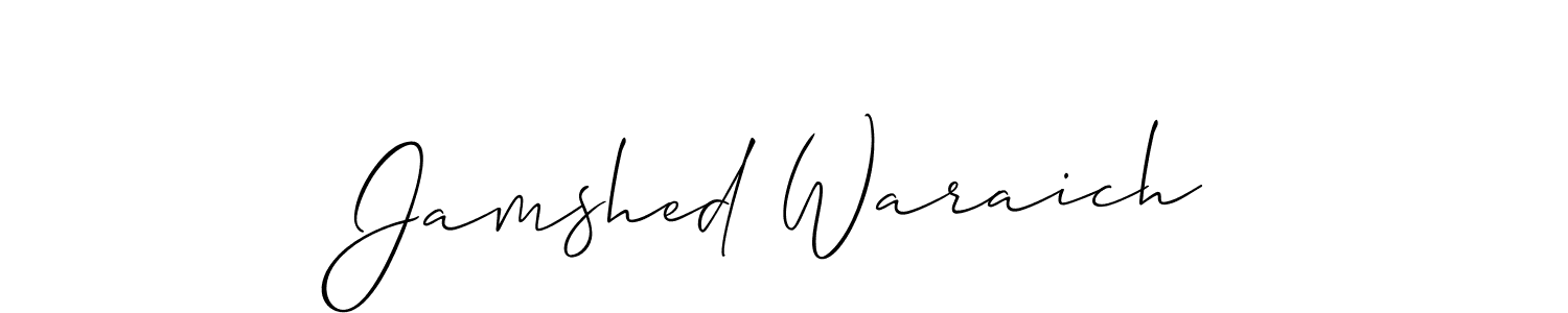 Use a signature maker to create a handwritten signature online. With this signature software, you can design (Allison_Script) your own signature for name Jamshed Waraich. Jamshed Waraich signature style 2 images and pictures png