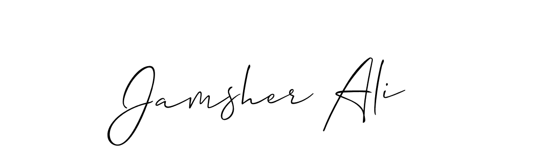 How to make Jamsher Ali name signature. Use Allison_Script style for creating short signs online. This is the latest handwritten sign. Jamsher Ali signature style 2 images and pictures png