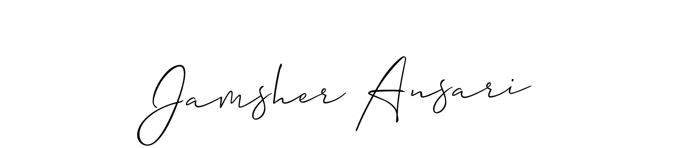 How to make Jamsher Ansari name signature. Use Allison_Script style for creating short signs online. This is the latest handwritten sign. Jamsher Ansari signature style 2 images and pictures png