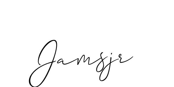 It looks lik you need a new signature style for name Jamsjr. Design unique handwritten (Allison_Script) signature with our free signature maker in just a few clicks. Jamsjr signature style 2 images and pictures png