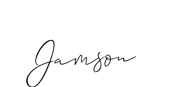 How to make Jamson name signature. Use Allison_Script style for creating short signs online. This is the latest handwritten sign. Jamson signature style 2 images and pictures png