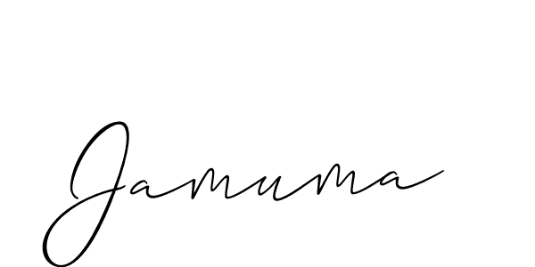 How to Draw Jamuma signature style? Allison_Script is a latest design signature styles for name Jamuma. Jamuma signature style 2 images and pictures png