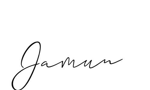 How to Draw Jamun signature style? Allison_Script is a latest design signature styles for name Jamun. Jamun signature style 2 images and pictures png