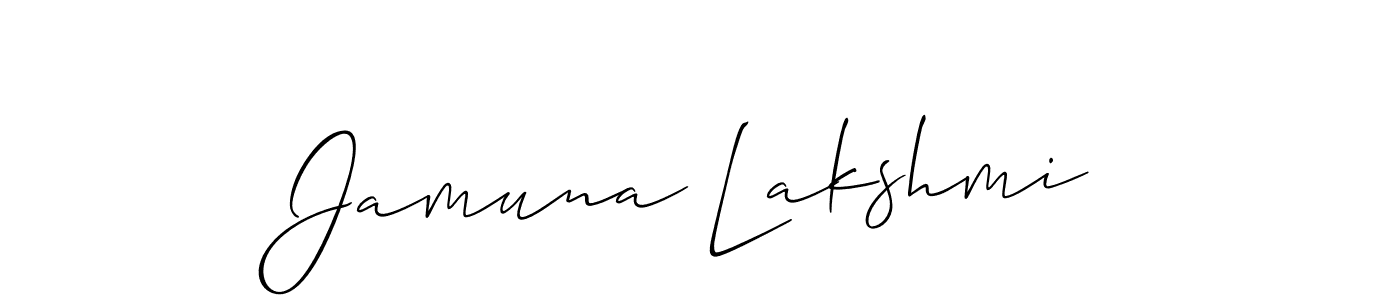Use a signature maker to create a handwritten signature online. With this signature software, you can design (Allison_Script) your own signature for name Jamuna Lakshmi. Jamuna Lakshmi signature style 2 images and pictures png